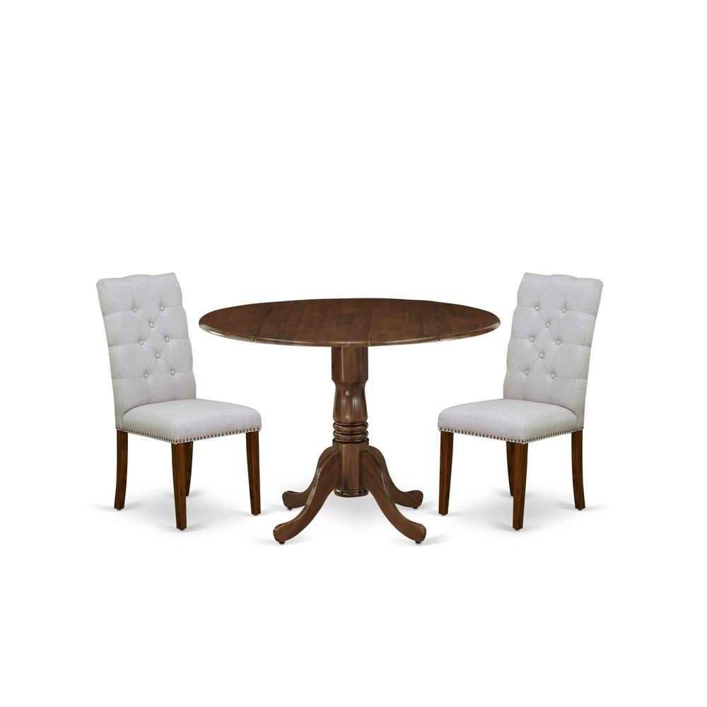 3 Pc Kitchen Set Consist of a Round Dining Table and 2 Parson Chairs. Picture 6