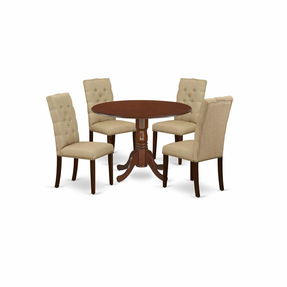 Dining Room Set Mahogany, DLEL5-MAH-16. Picture 1