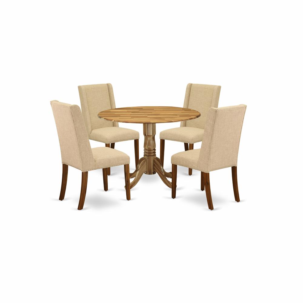 Dining Room Set Natural, DLFL5-ANA-04. Picture 1