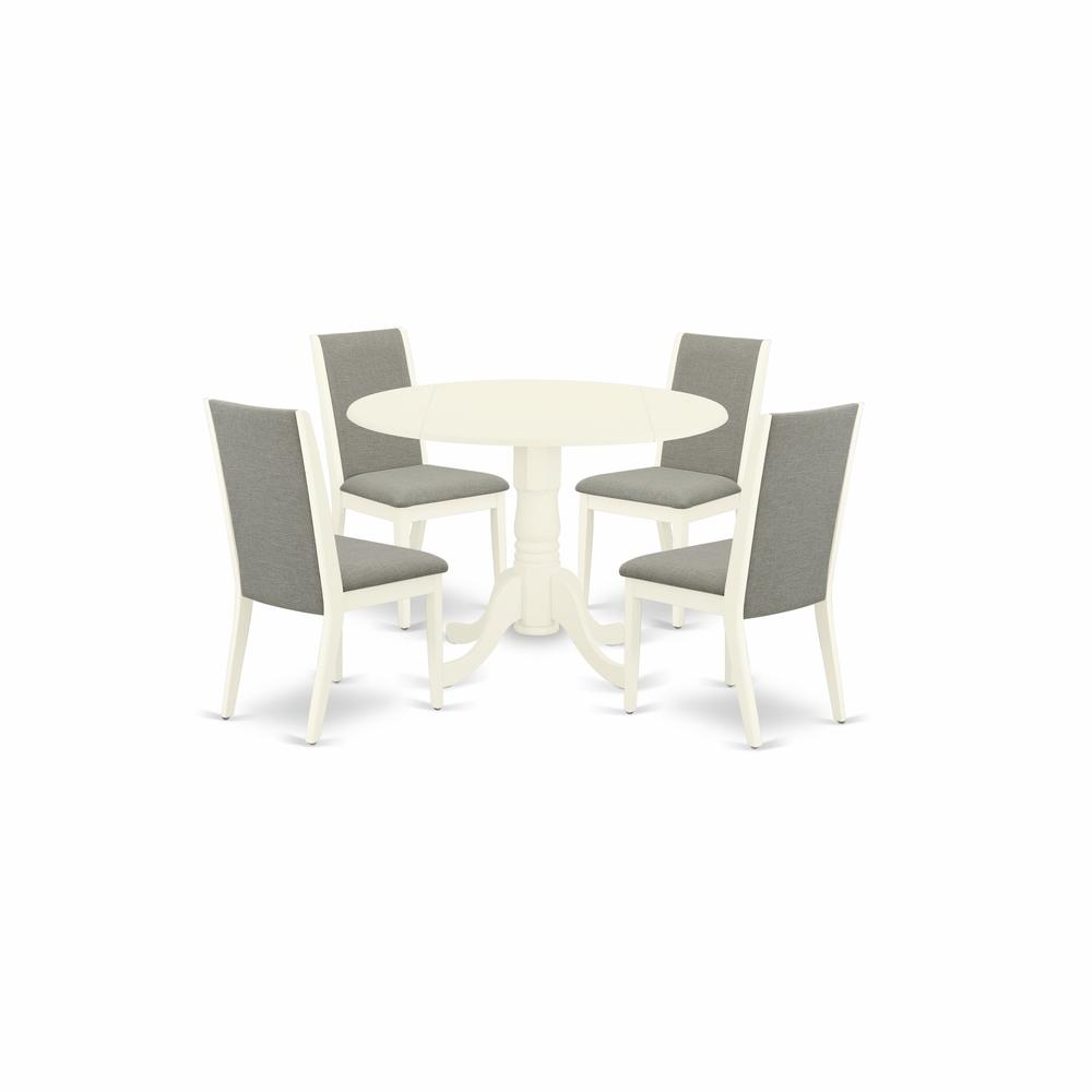 Dining Room Set Linen White, DLLA5-WHI-06. Picture 1