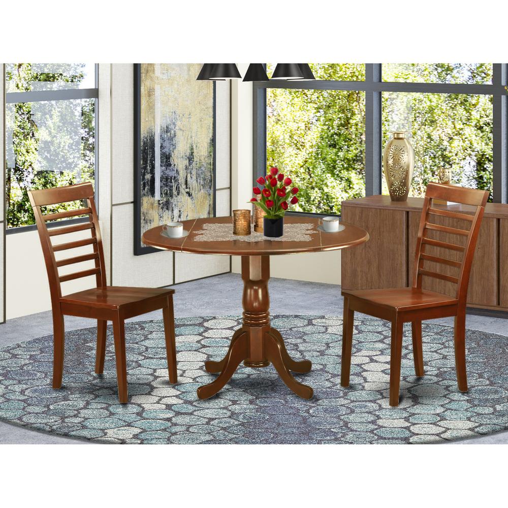 3  PC  small  Kitchen  Table  and  Chairs  set-drop  leaf  Table  and  2  Kitchen  Chairs  in. Picture 2