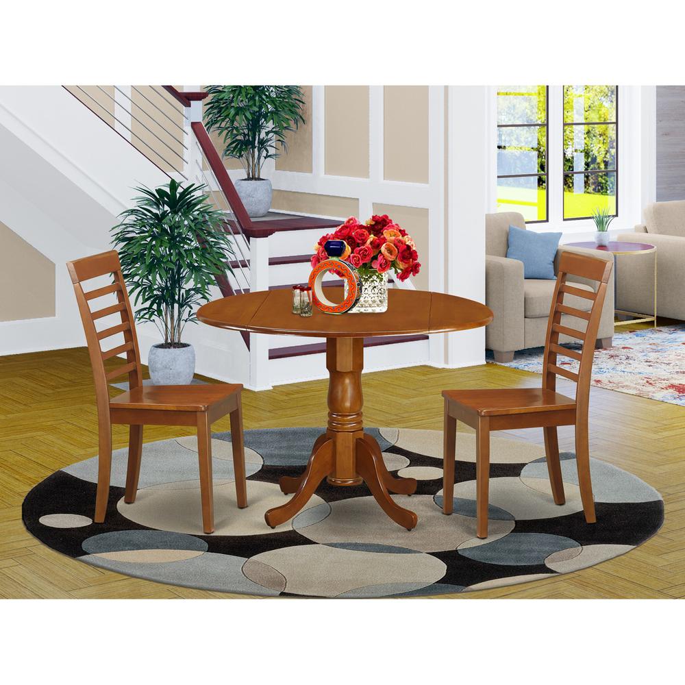 3  Pc  Kitchen  Table  set-round  Kitchen  Table  plus  2  dinette  Chairs. Picture 1