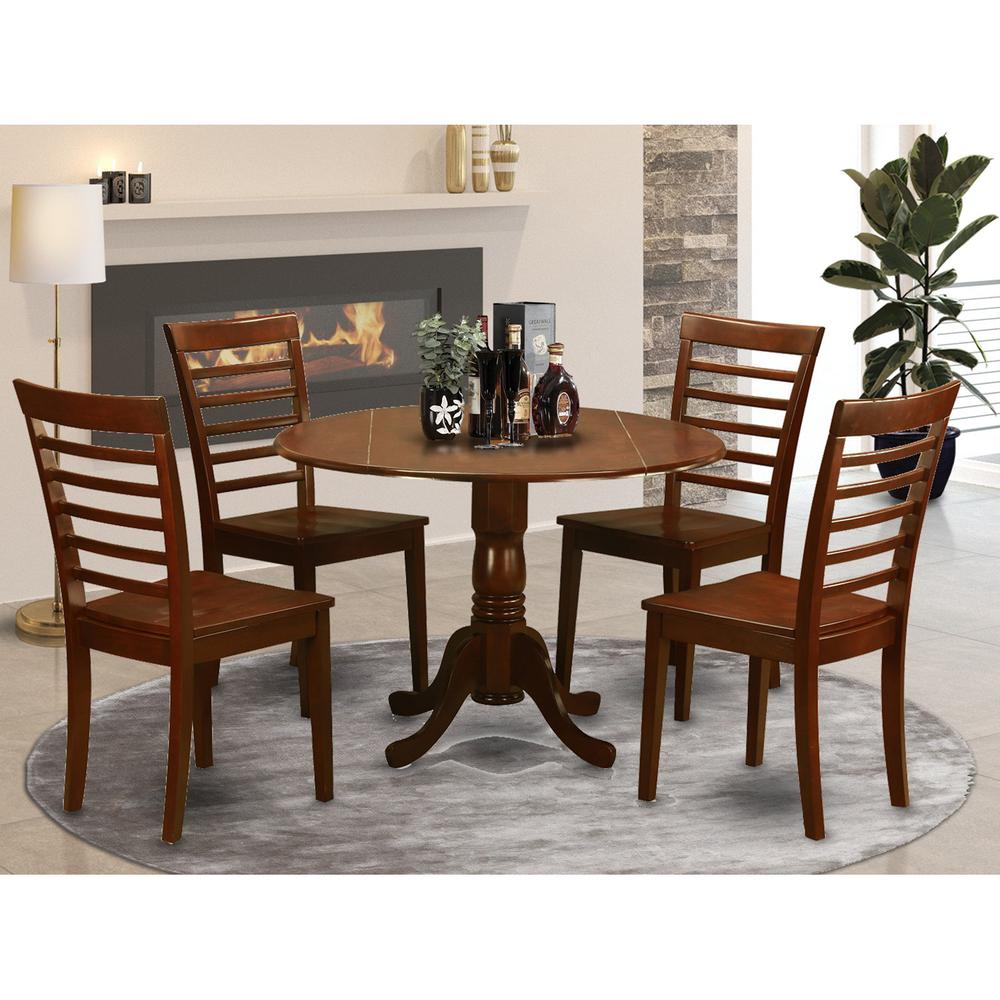 5  Pc  small  Kitchen  Table  and  Chairs  set-Kitchen  Table  and  4  dinette  Chairs. Picture 1