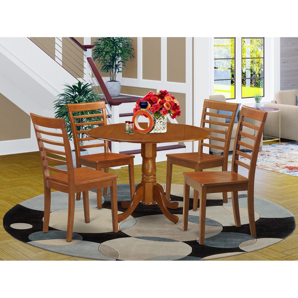 5  Pc  Kitchen  Table  set-small  Table  and  4  dinette  Chairs. Picture 1