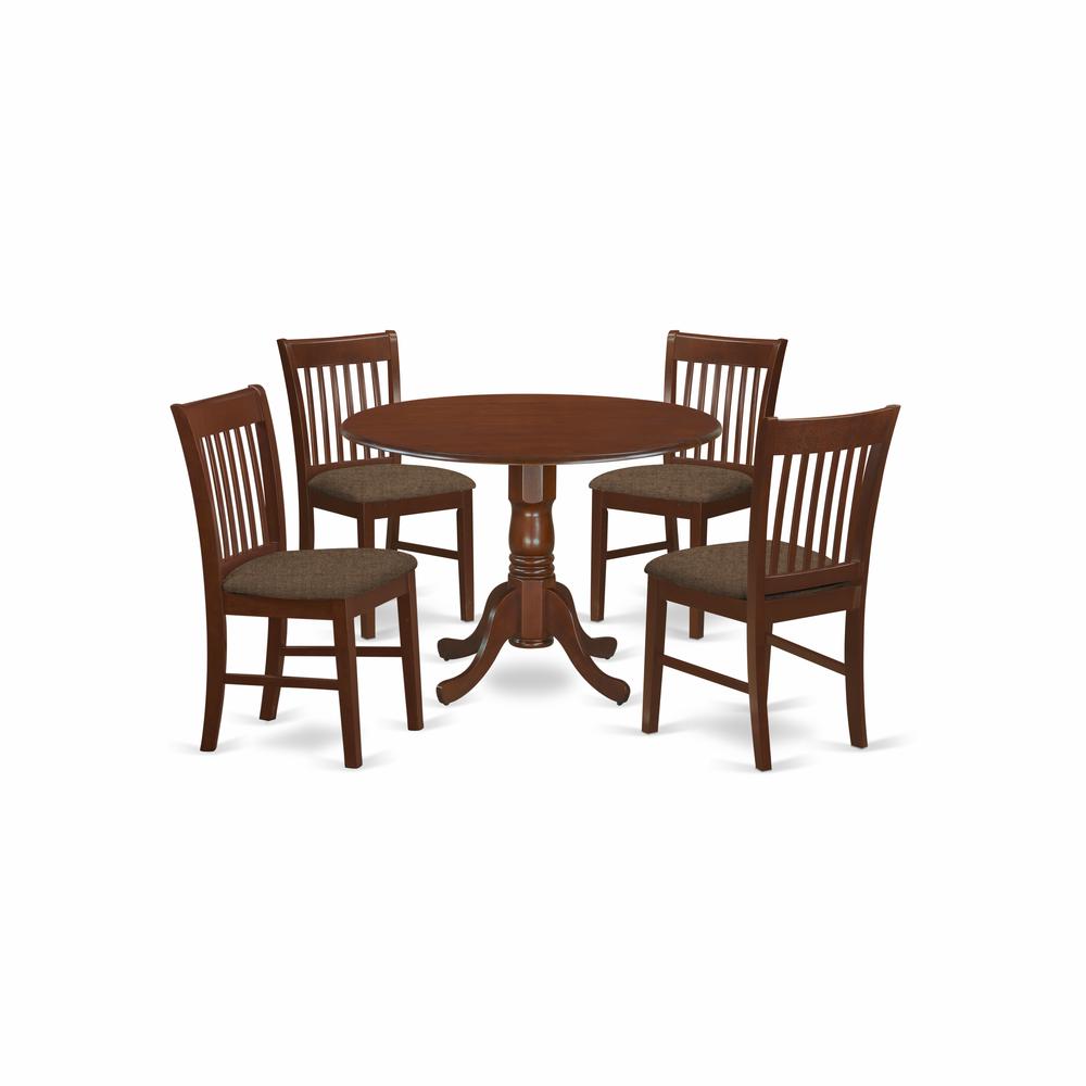 5  Pc  small  Kitchen  Table  set-round  Table  and  dinette  Chairs. Picture 1