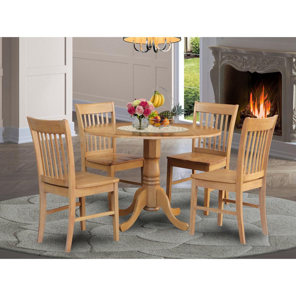 5  Pc  small  Kitchen  Table  set-round  Table  and  4  Dining  Chairs.. Picture 4