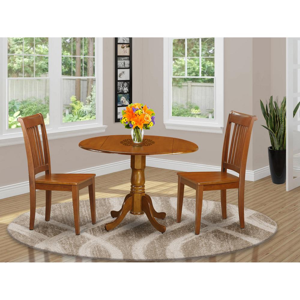 3  Pc-round  Kitchen  Table-plus  2  Kitchen  Chairs. Picture 1