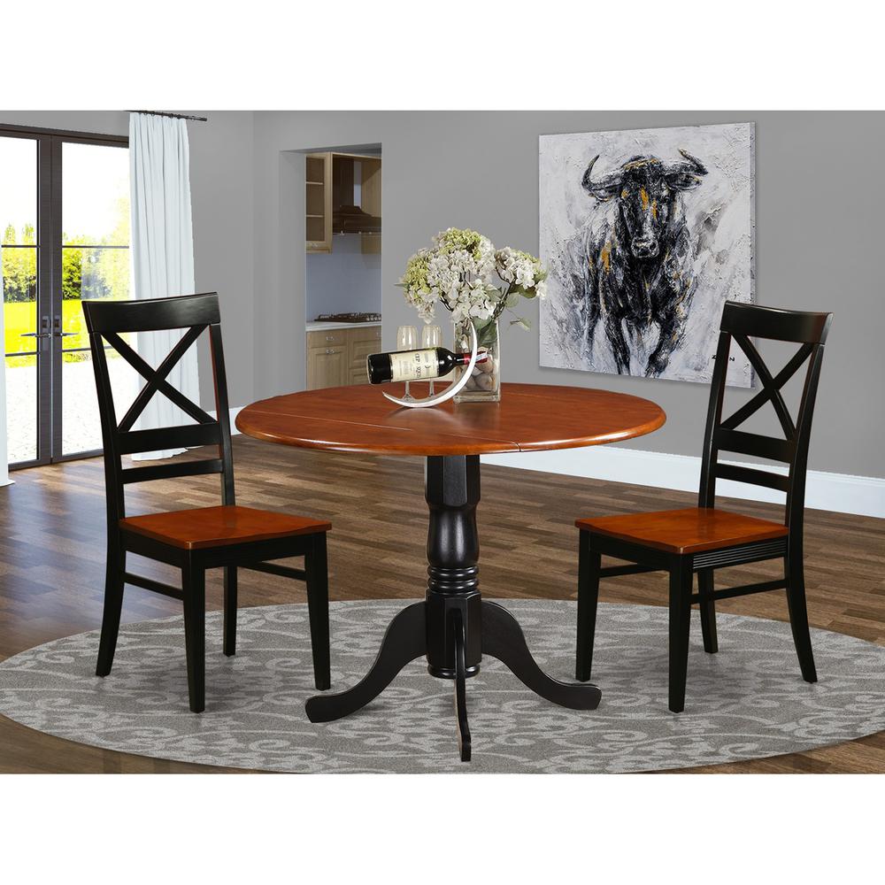 3  PC  Kitchen  Table  set-Dining  Table  and  2  Wooden  Kitchen  Chairs. Picture 1