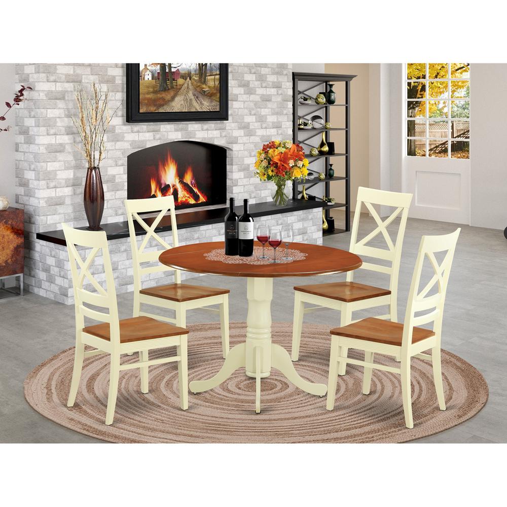 5  Pc  small  Kitchen  Table  set  -  Kitchen  Table  and  4  dinette  Chairs. Picture 1