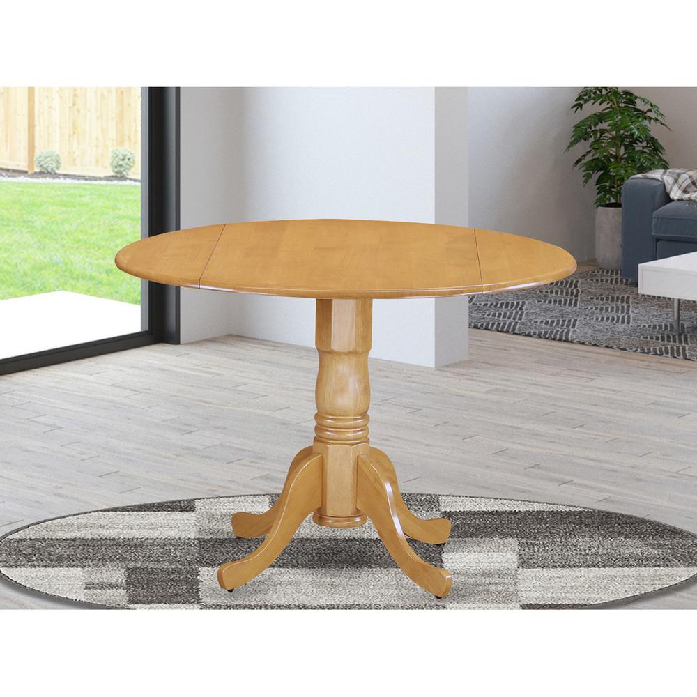 Dublin  Round  Table  with  two  9"  Drop  Leaves  in  an  Oak  Finish. Picture 2