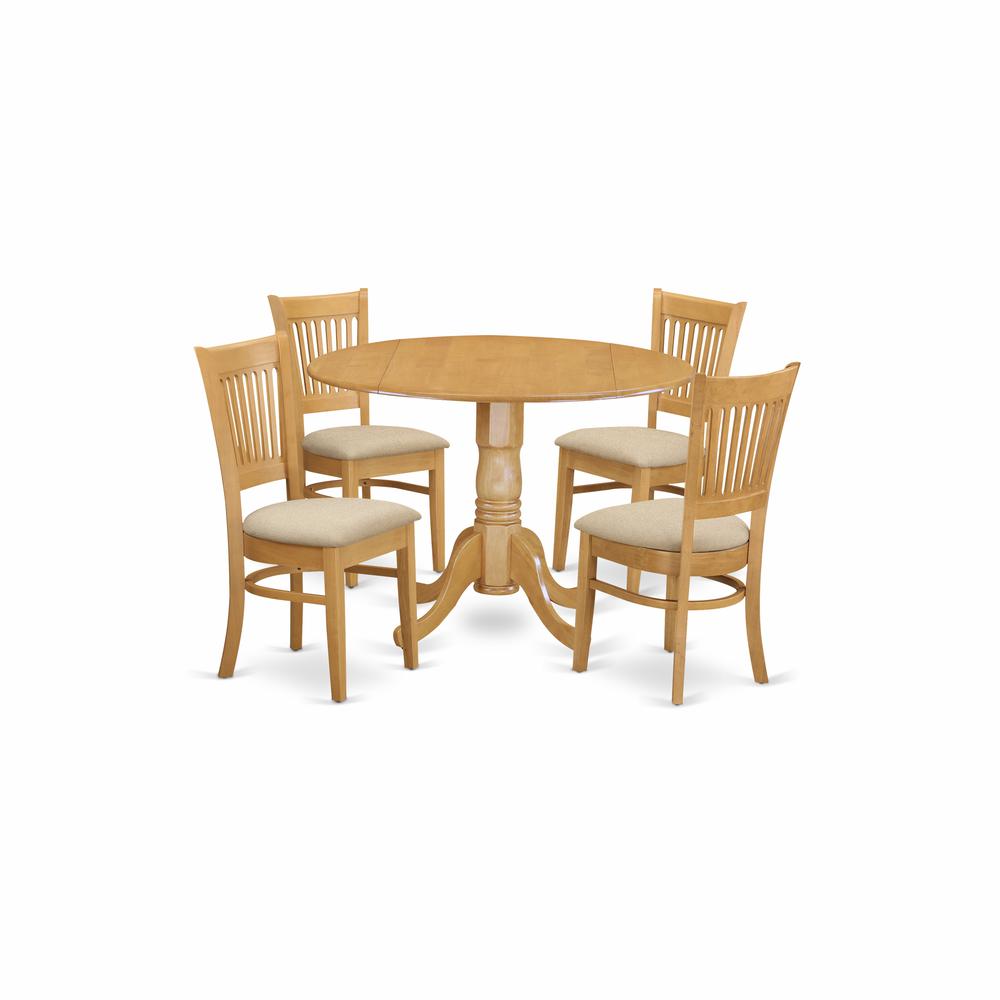 5  Pc  small  Kitchen  Table  set-drop  leaf  Table  and  4  dinette  Chairs. Picture 1