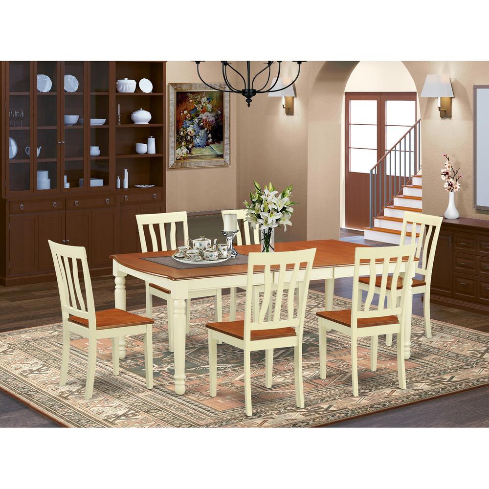 7  PC  Dining  room  set  for  6-Kitchen  Table  and  6  Dining  Chairs. Picture 1
