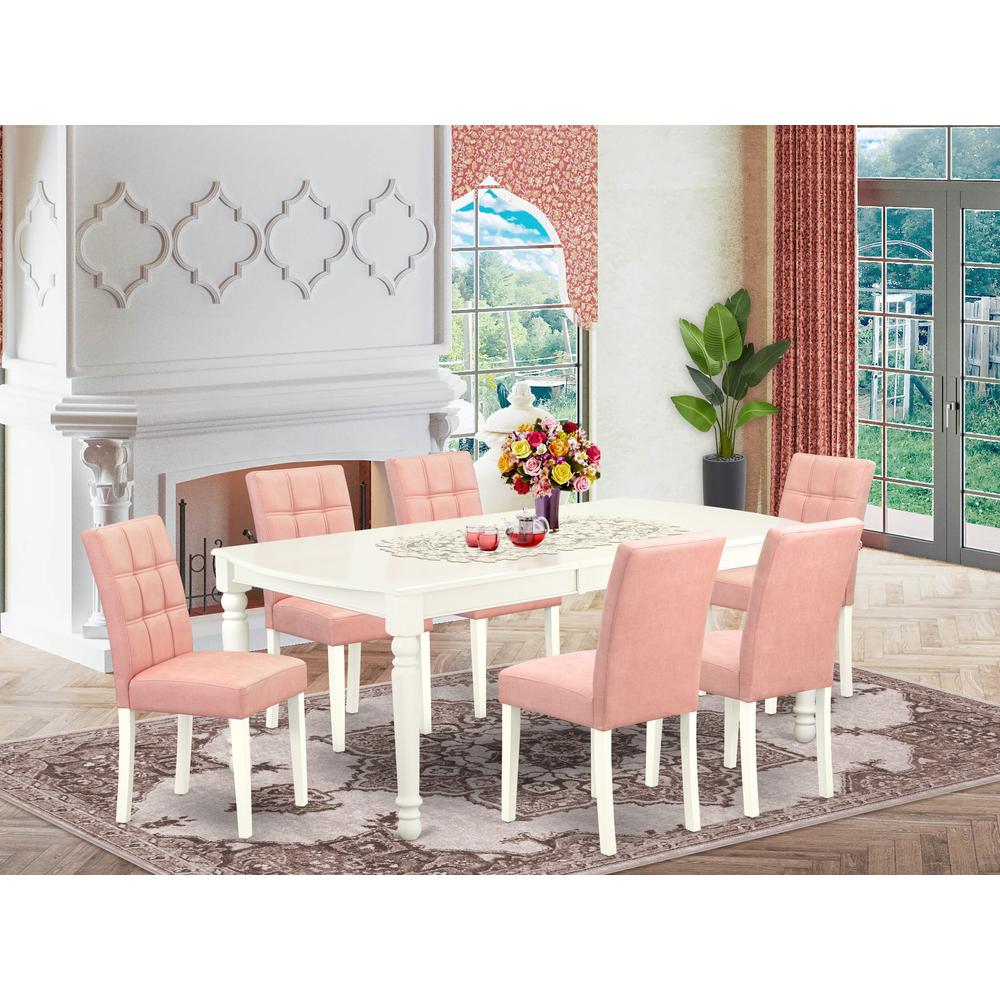7 Piece Dinette Table Set consists A Dinner Table. Picture 1