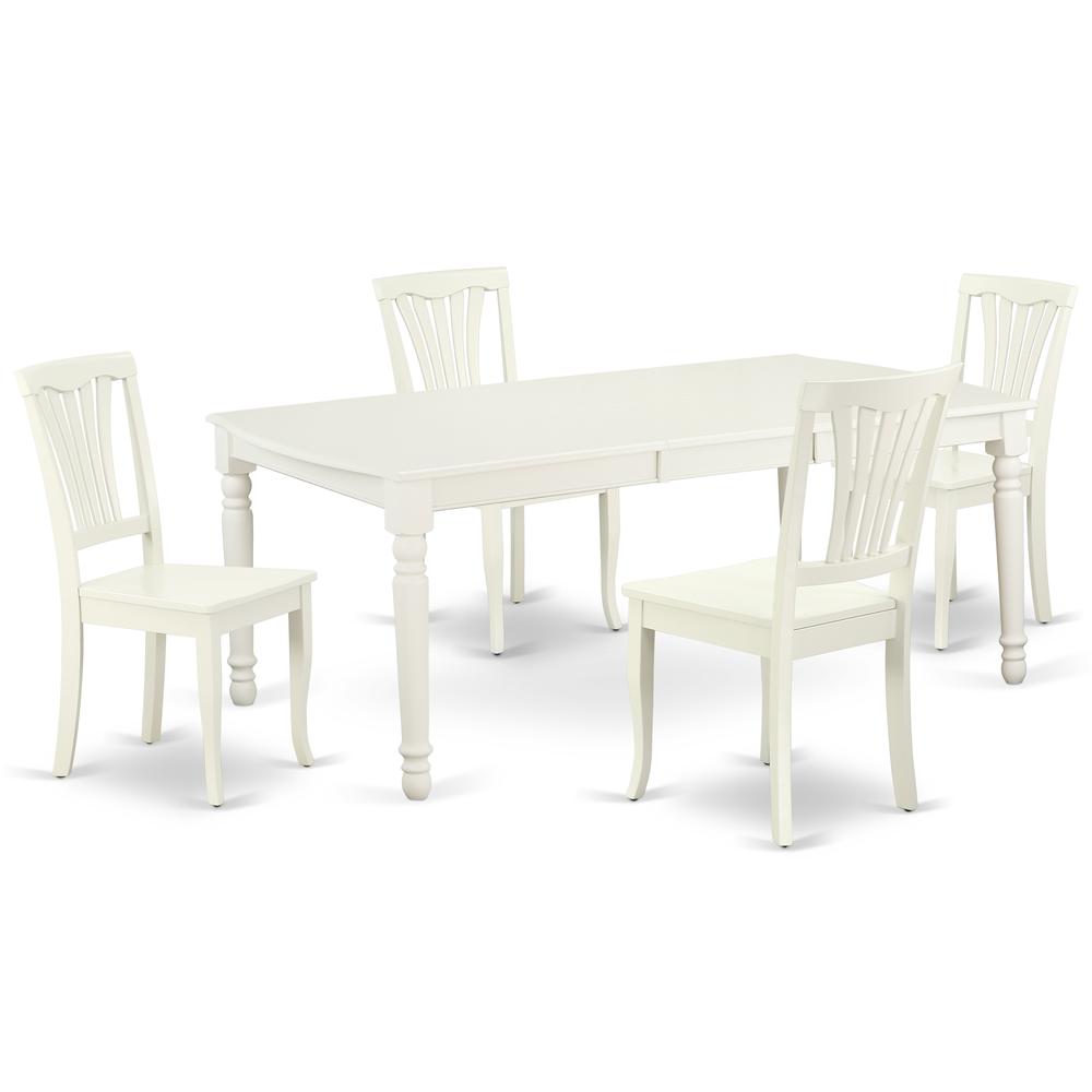 Dining Room Set Linen White, DOAV5-LWH-W. Picture 1