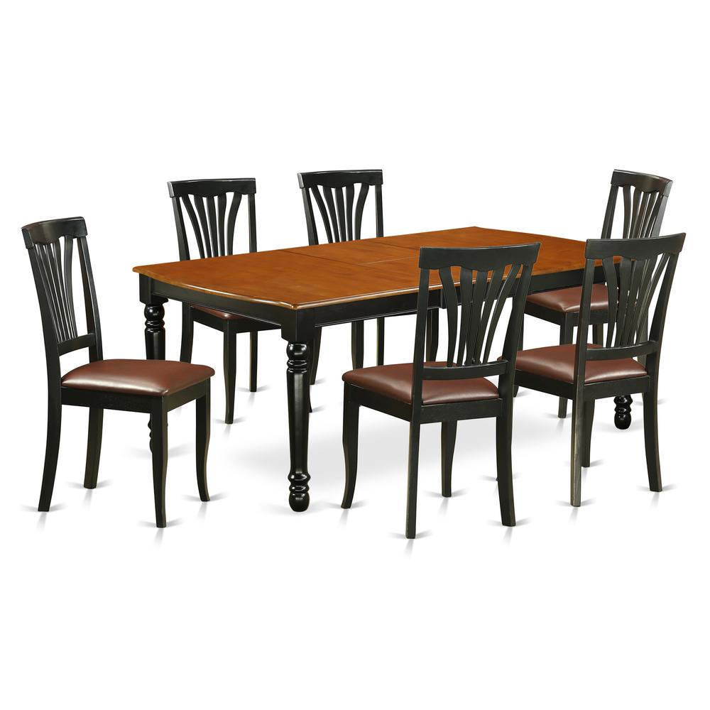Dining Room Set Black & Cherry, DOAV7-BCH-LC. Picture 1