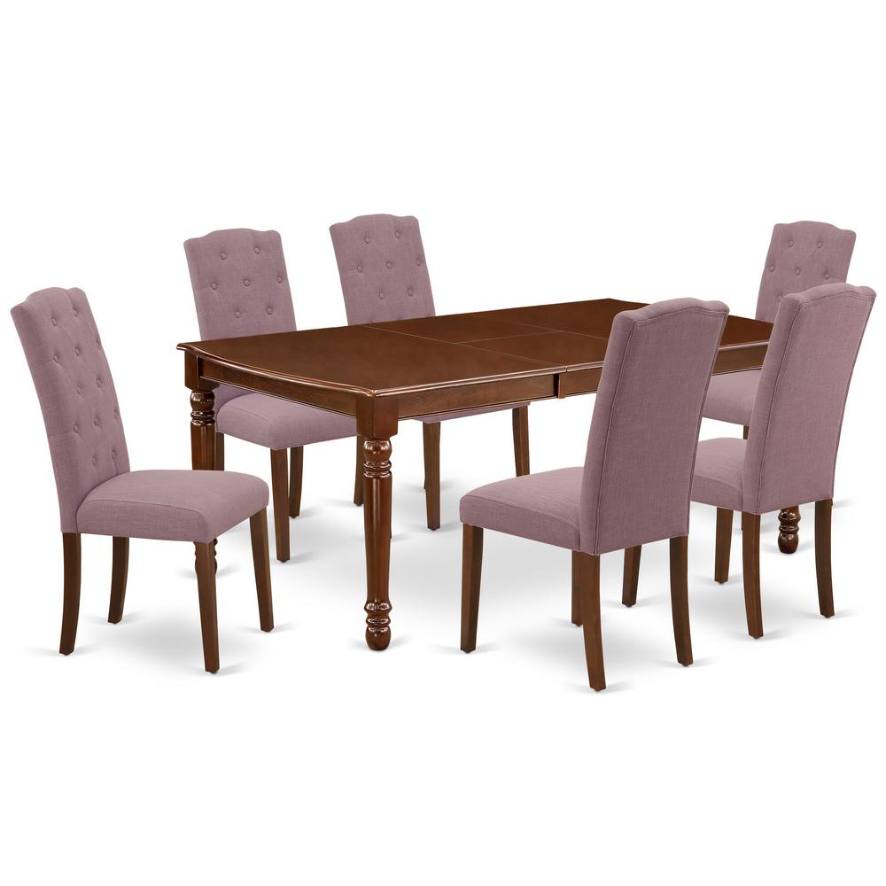 Dining Room Set Mahogany, DOCE7-MAH-10. Picture 1