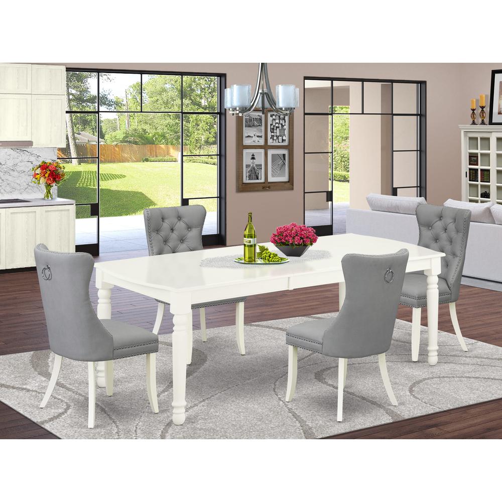 5 Piece Dining Room Table Set Contains a Rectangle Kitchen Table. Picture 1