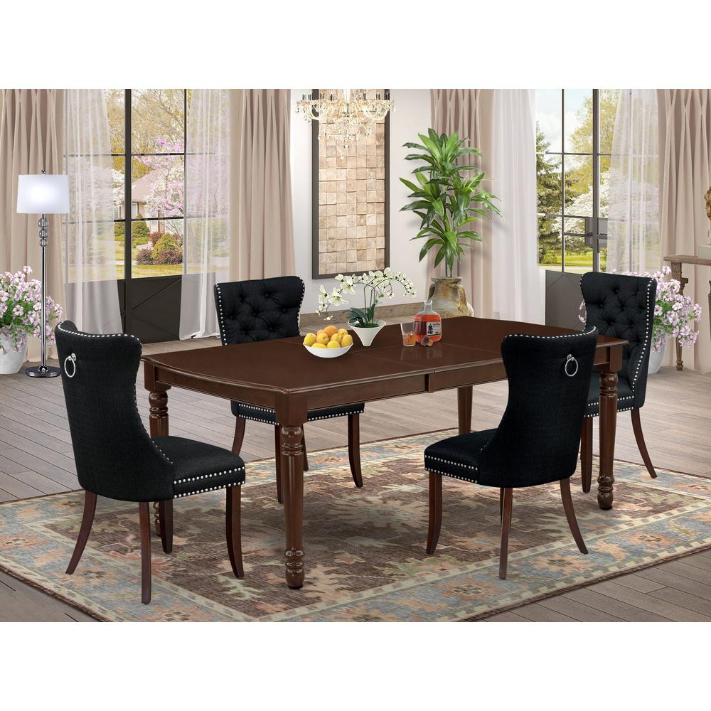 5 Piece Dining Table Set Consists of a Rectangle Wooden Table. Picture 1