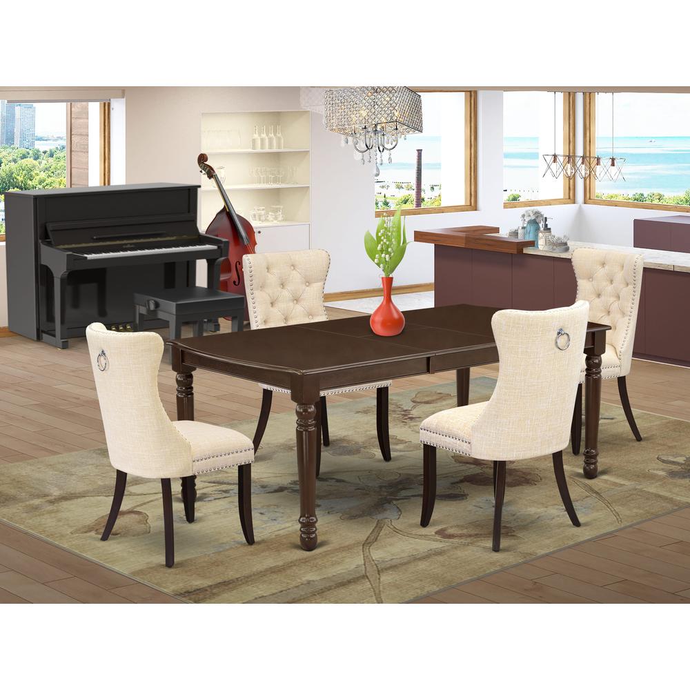 5 Piece Kitchen Table Set Consists of a Rectangle Dining Table. Picture 1