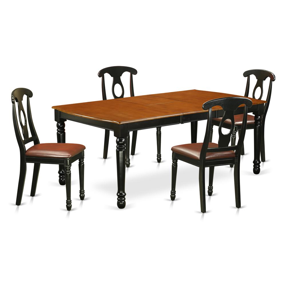 Dining Room Set Black & Cherry, DOKE5-BCH-LC. Picture 1