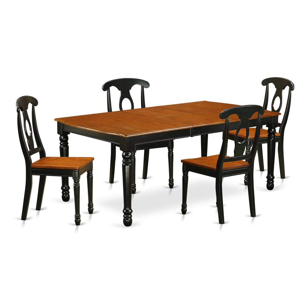 Dining Room Set Black & Cherry, DOKE5-BCH-W. Picture 1