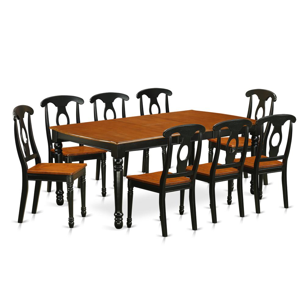 Dining Room Set Black & Cherry, DOKE9-BCH-W. Picture 1