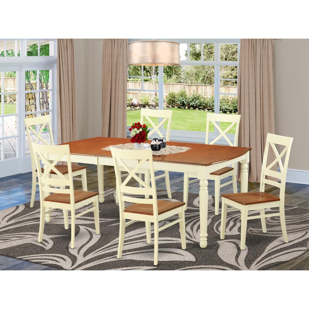 7  PC  Table  set  -Kitchen  dinette  Table  and  6  Dining  Chairs. Picture 1