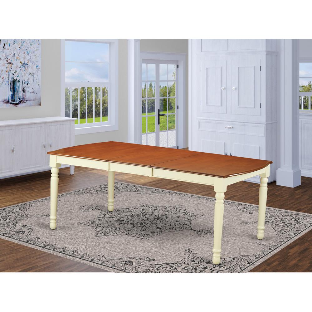 Dover  Dining  Room  table  with  18"  Butterfly  Leaf    -Buttermilk  and  Cherry  Finish.. Picture 1