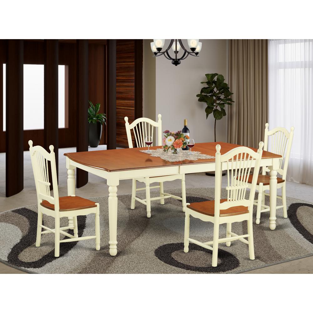 5  Pc  Dinette  set  for  4-Dining  Table  and  4  Kitchen  Dining  Chairs. The main picture.