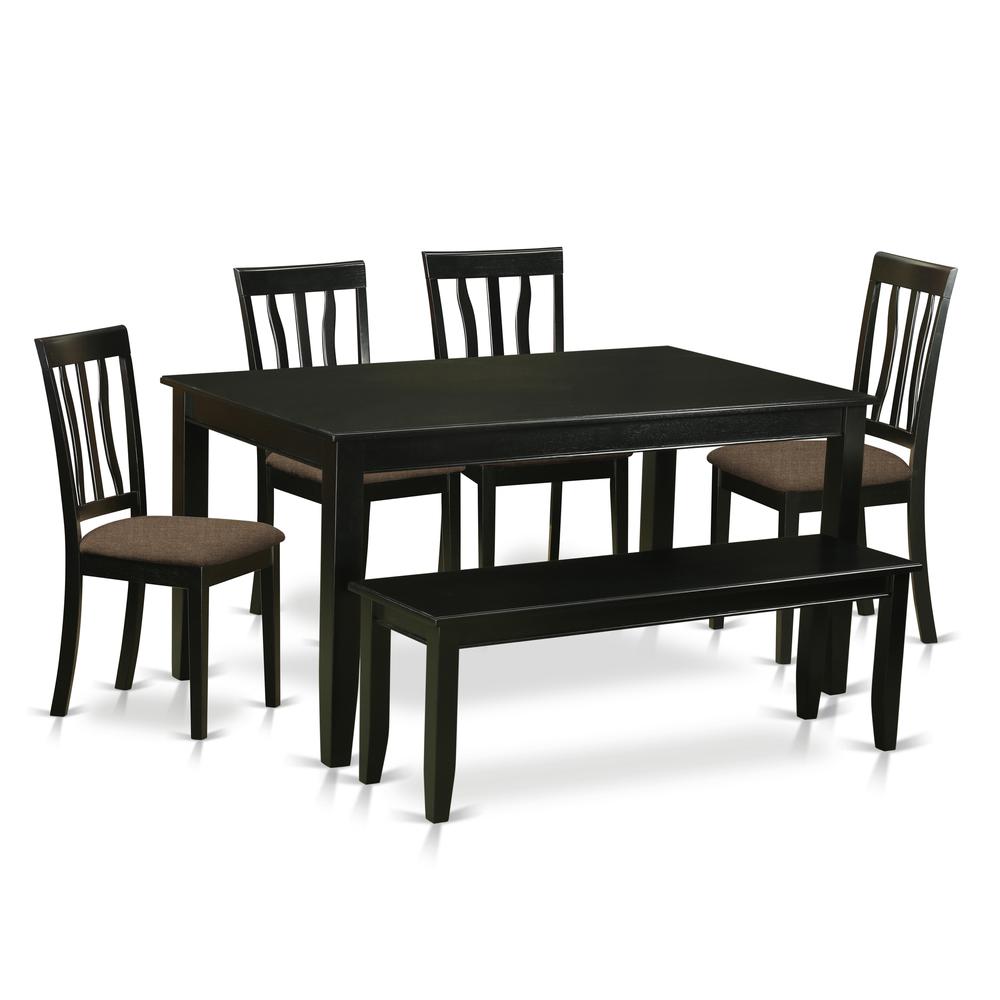 6  Pc  Kitchen  nook  Dining  set  -  Dinette  Table  and  4  Kitchen  Dining  Chairs  in  addition  to  Bench. Picture 1