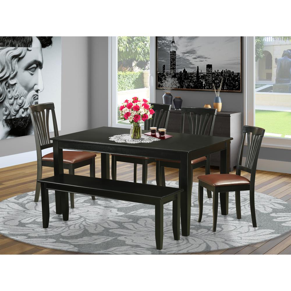 6  Pc  Kitchen  nook  Dining  set  -  Kitchen  dinette  Table  and  4  Dining  Chairs  plus  Bench. Picture 1