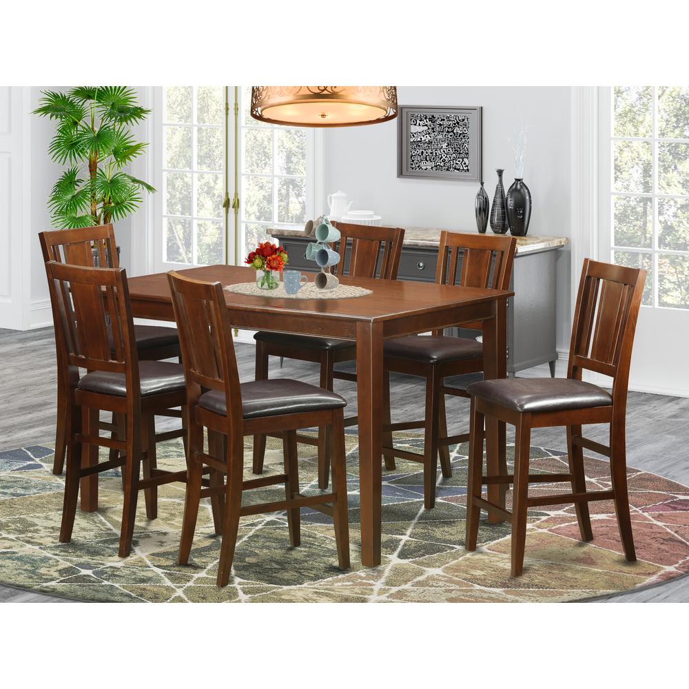 7  Pc  Counter  height  Table  set-  counter  height  Table  and  6  counter  height  Chairs.. Picture 2