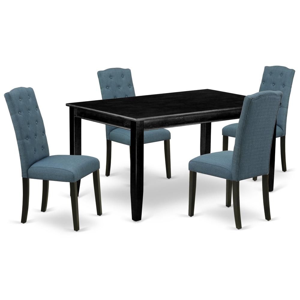 Dining Room Set Black, DUCE5-BLK-21. Picture 1