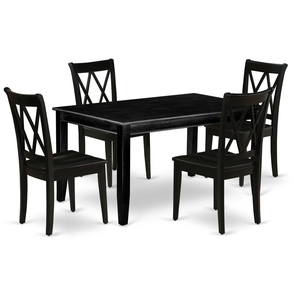 Dining Room Set Black, DUCL5-BLK-W. Picture 1