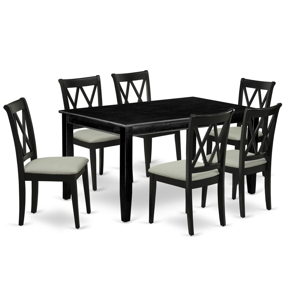 Dining Room Set Black, DUCL7-BLK-C. Picture 1