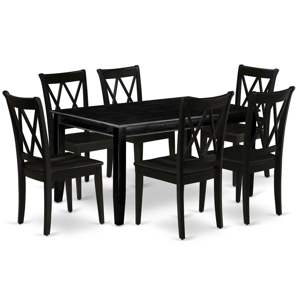 Dining Room Set Black, DUCL7-BLK-W. Picture 1
