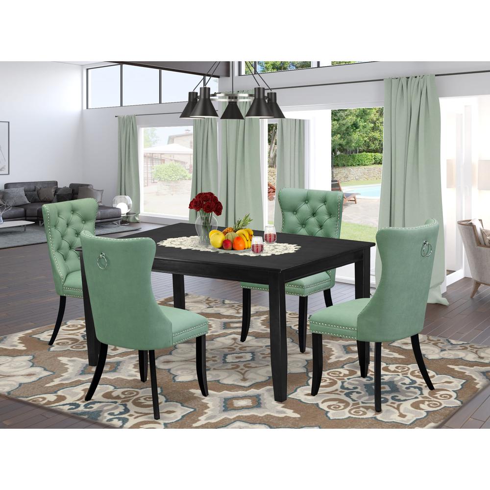 5 Piece Kitchen Table & Chairs Set Contains a Rectangle Dining Table. Picture 1