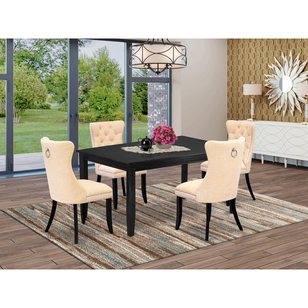 5 Piece Kitchen Table Set Consists of a Rectangle Dining Table. Picture 1