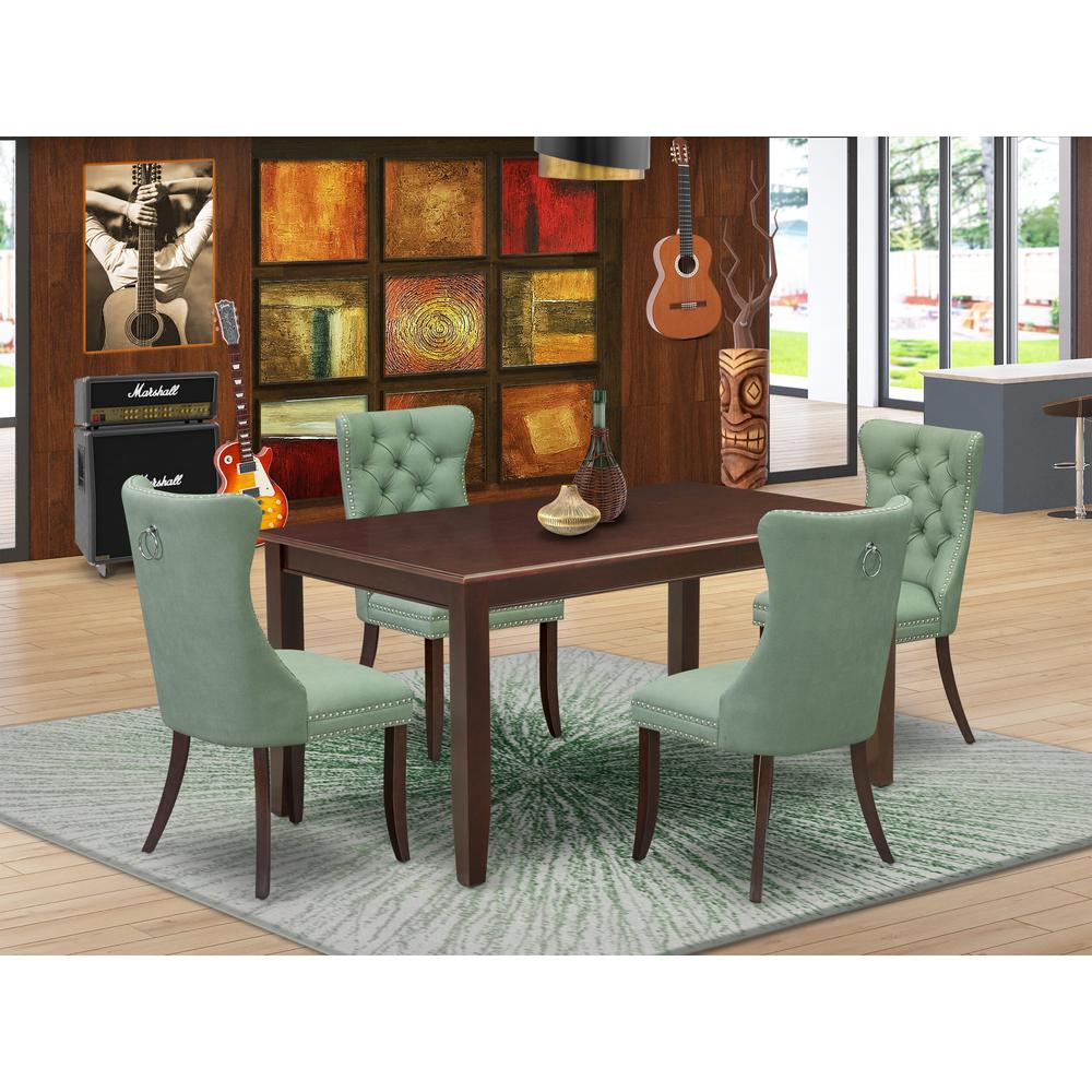 5 Piece Modern Dining Table Set Consists of a Rectangle Kitchen Table. Picture 1