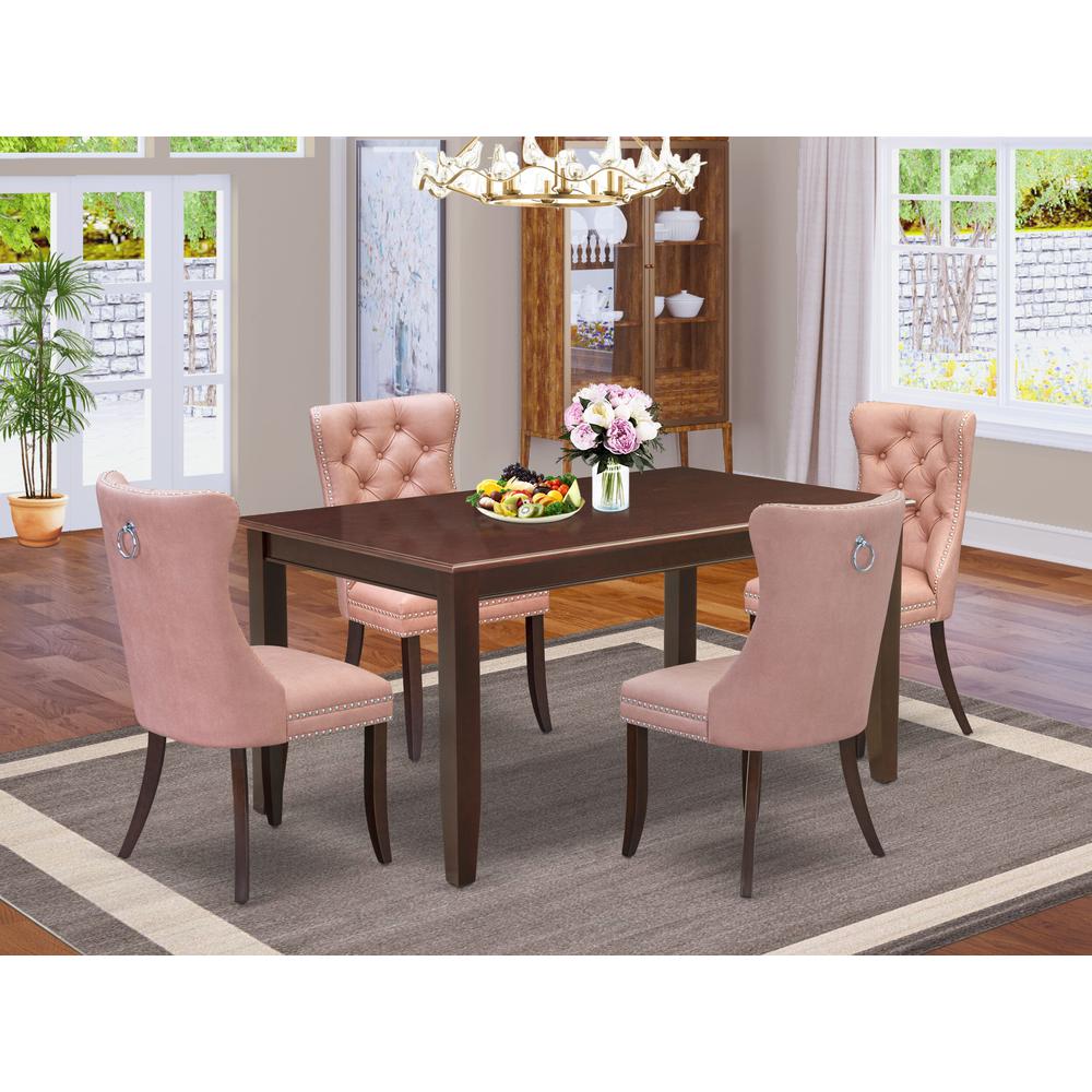 5 Piece Kitchen Table Set Contains a Rectangle Dining Table. Picture 1