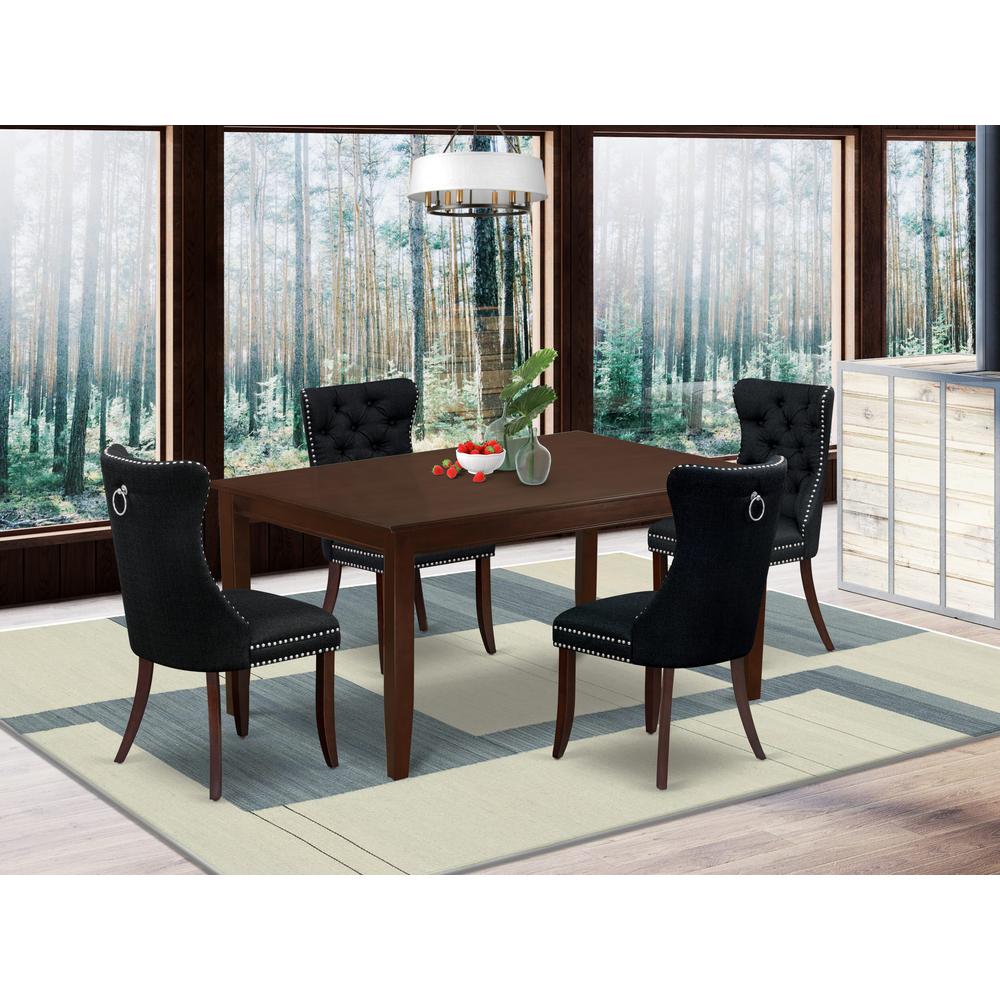 5 Piece Kitchen Table & Chairs Set Consists of a Rectangle Dining Table. Picture 1