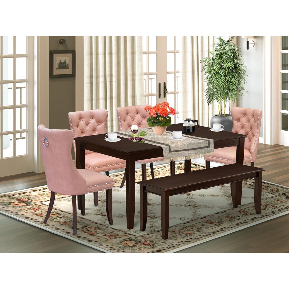 6 Piece Dining Set Contains a Rectangle Kitchen Table. Picture 1