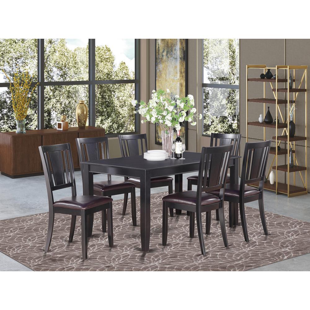 7  PC  Kitchenroom  set-Dining  Table  and  6  Kitchen  Chairs. Picture 1
