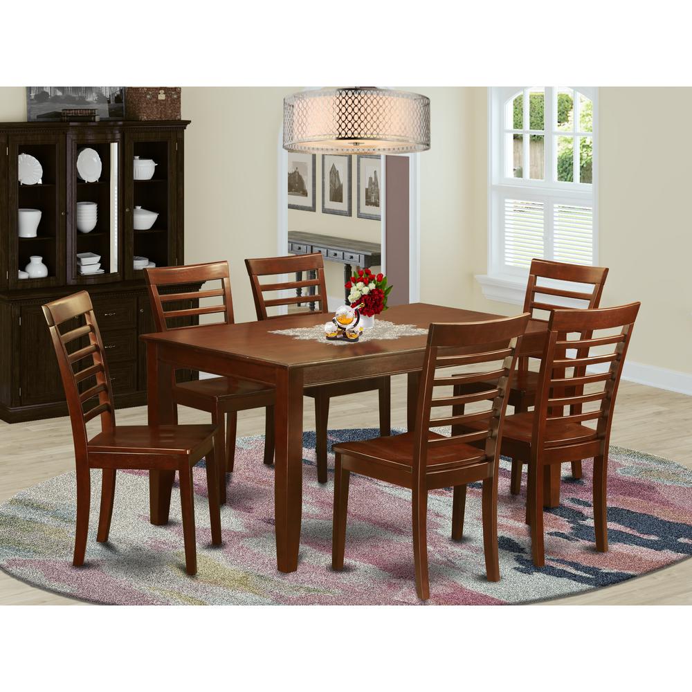 7  PC  Dining  set-Dining  Table  with  6  Dining  Chairs. The main picture.