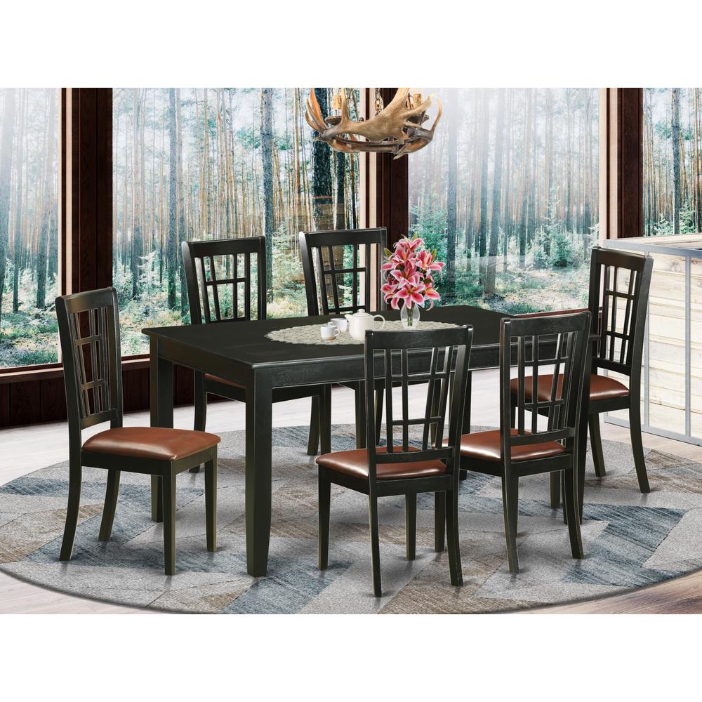 7  PC  dinette  Table  set  for  6-Kitchen  Table  and  6  Dining  Chairs. Picture 1
