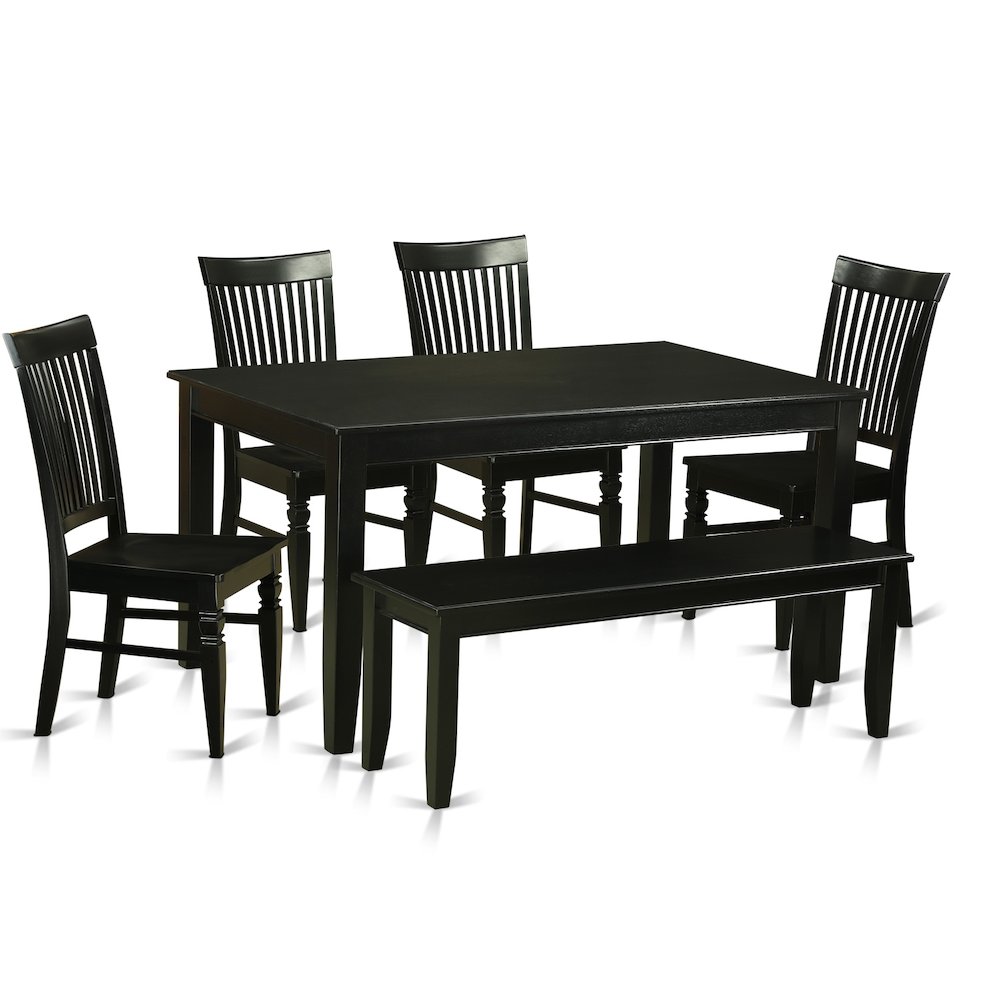 6  Pc  Kitchen  Table  set  -  Table  and  4  Kitchen  Chairs  coupled  with  Bench. Picture 1