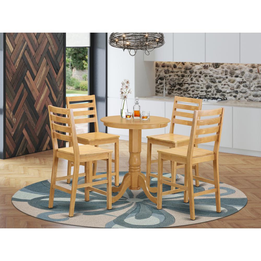 5  Pc  counter  height  Dining  room  set-pub  Table  and  4  Kitchen  Dining  Chairs.. The main picture.