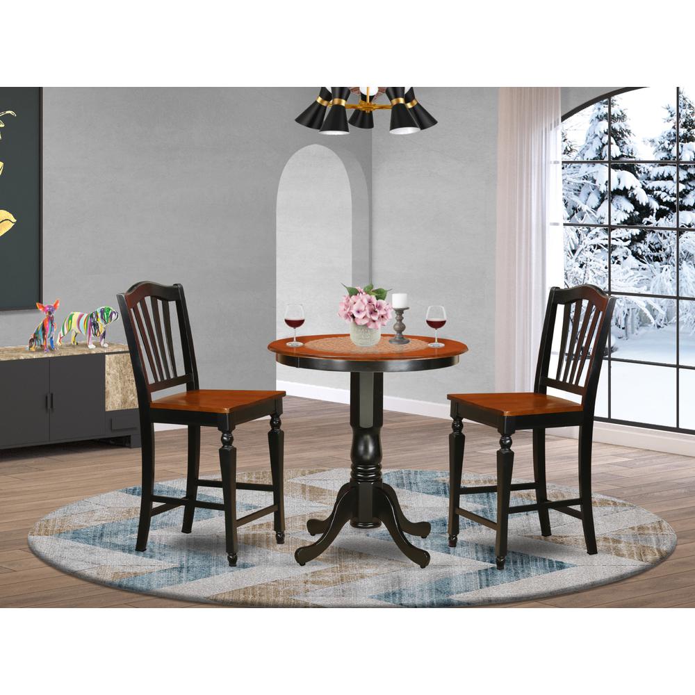 3  Pc  Dining  counter  height  set  -  high  top  Table  and  2  counter  height  stool.. The main picture.