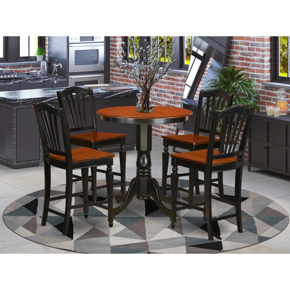 5  Pc  counter  height  pub  set-pub  Table  and  4  bar  stools. Picture 1