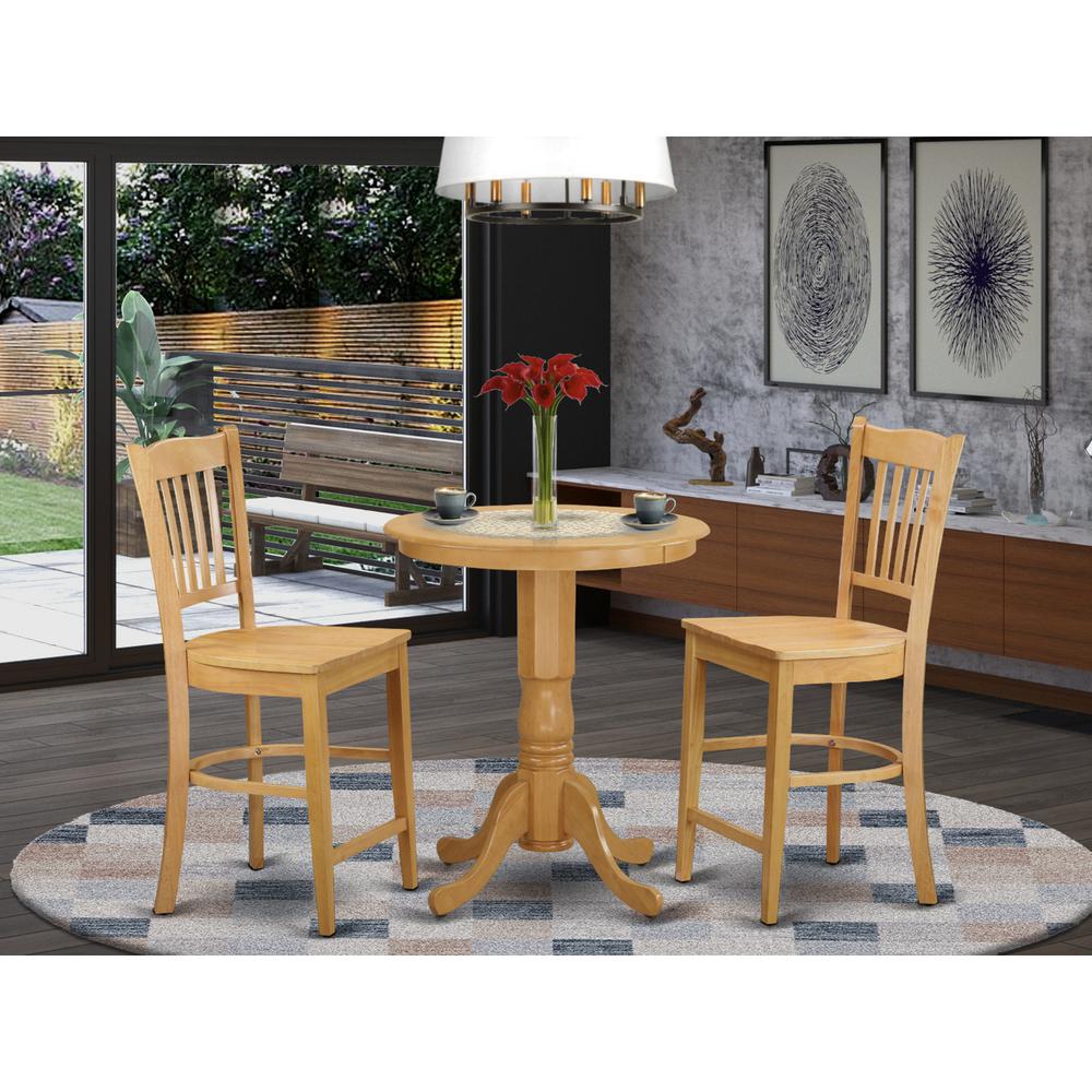 3  Pc  Dining  counter  height  set  -  high  top  Table  and  2  dinette  Chairs.. Picture 1